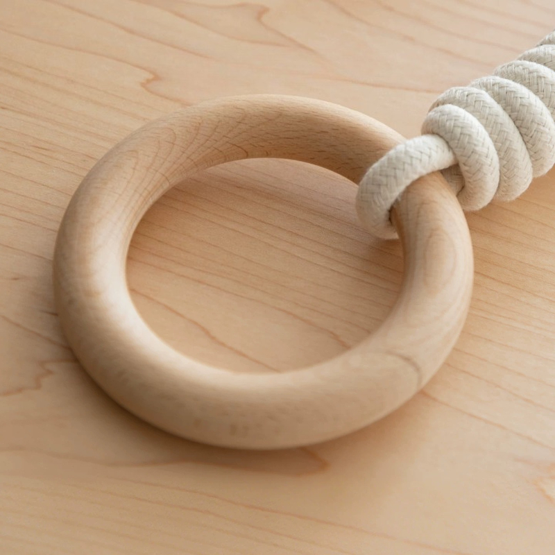 Gymnastic Ring Wood - Anelli per appendere al letto, accessori
