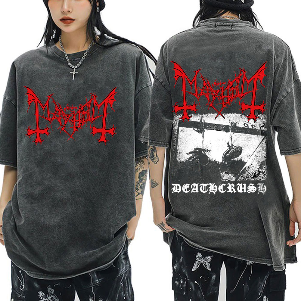 Crossfit Mayhem - Darkthrone Mayhem T-shirt lavate vintage Black