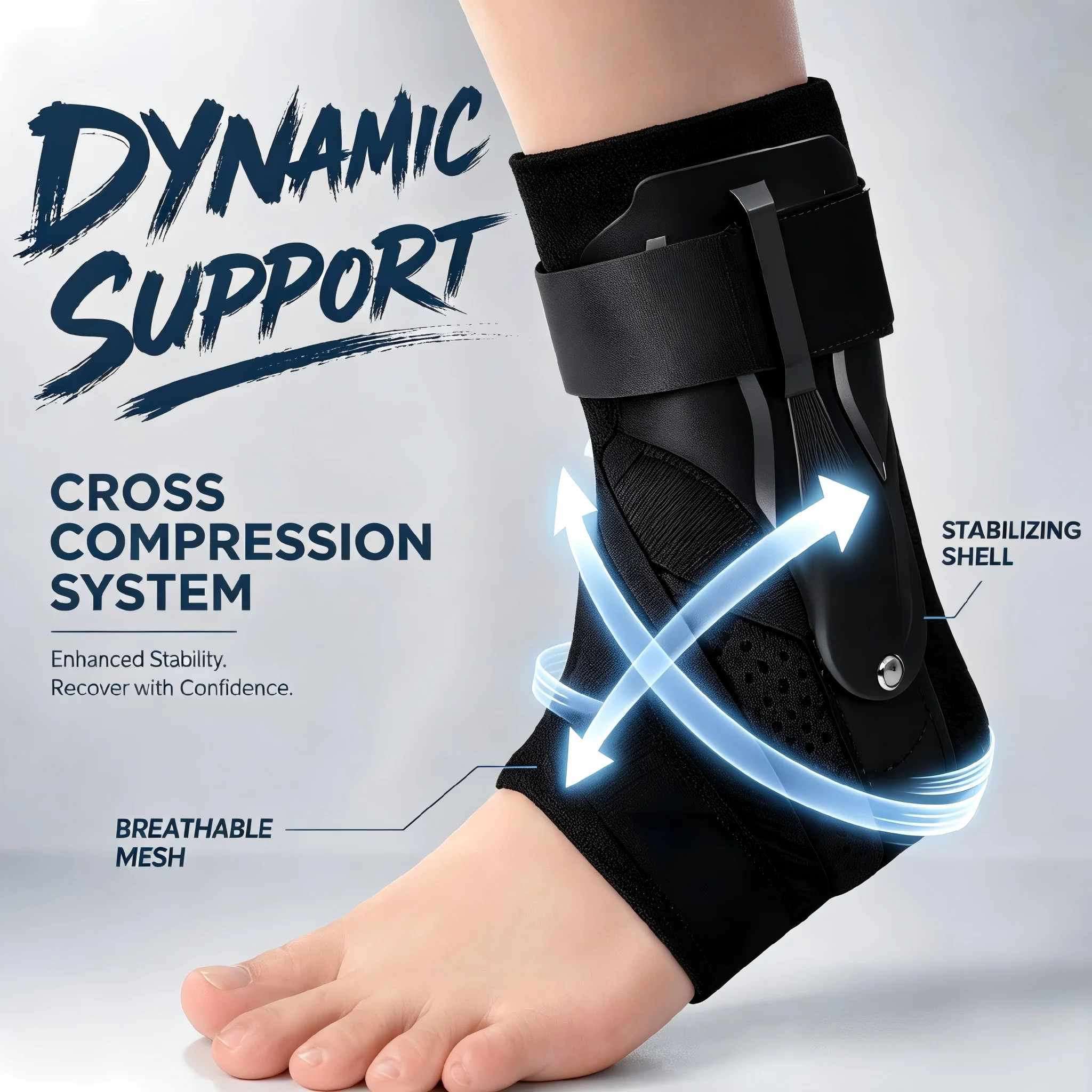 Ankle Mobility Band - 1/2 Pezzi Tutore Caviglia con Stabilizzatori