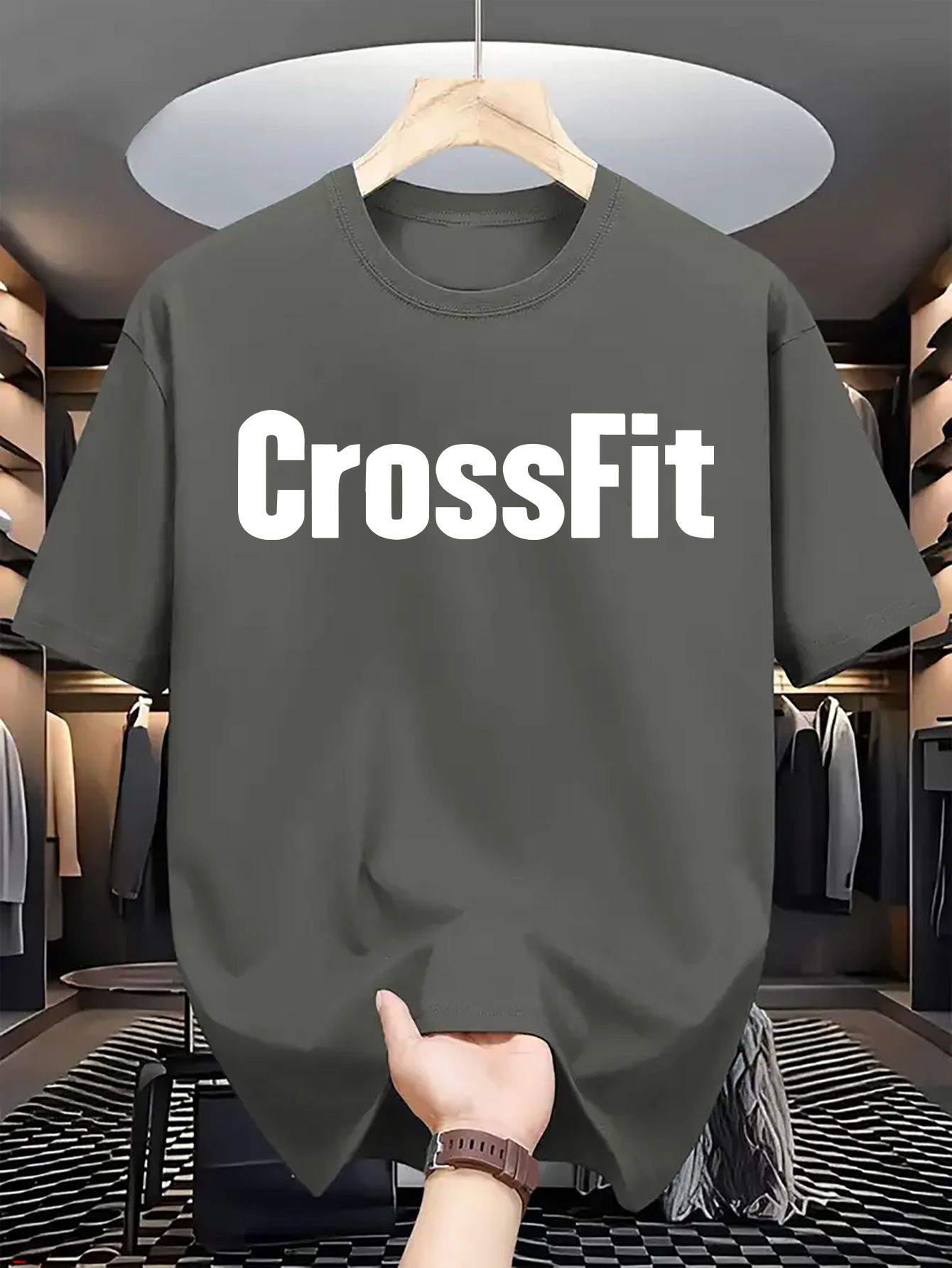 Crossfit Mayhem - T-shirt da uomo estiva 100% cotone,