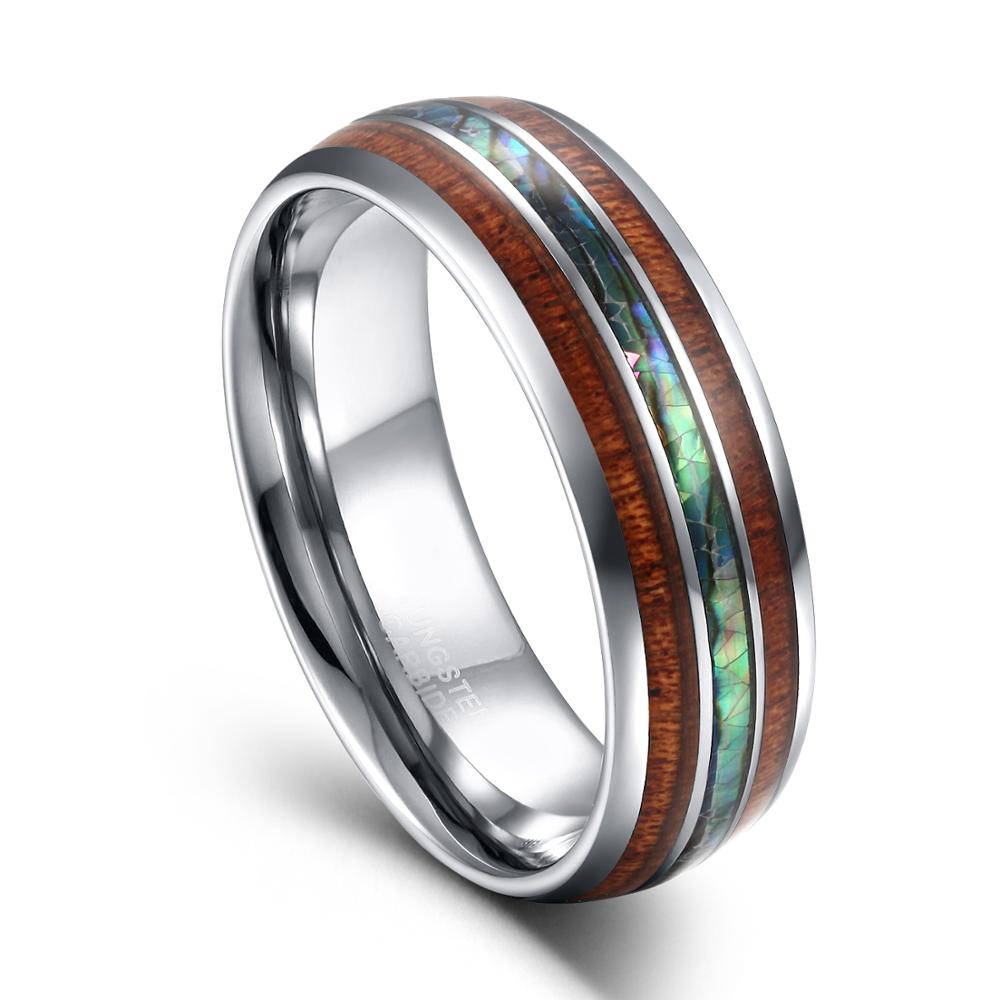 Gymnastic Ring Wood - TIGRADE 8mm Carburo di Tungsteno Anelli