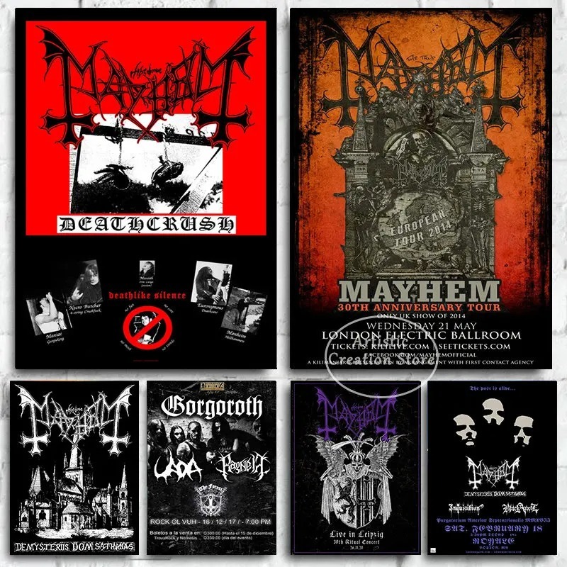 Crossfit Mayhem - Mayhem poster scandinavo Metal Music Band