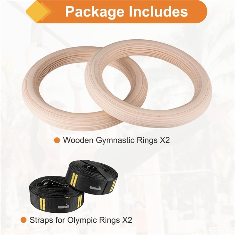 Gymnastic Ring Wood - Anelli da Ginnastica in Legno da
