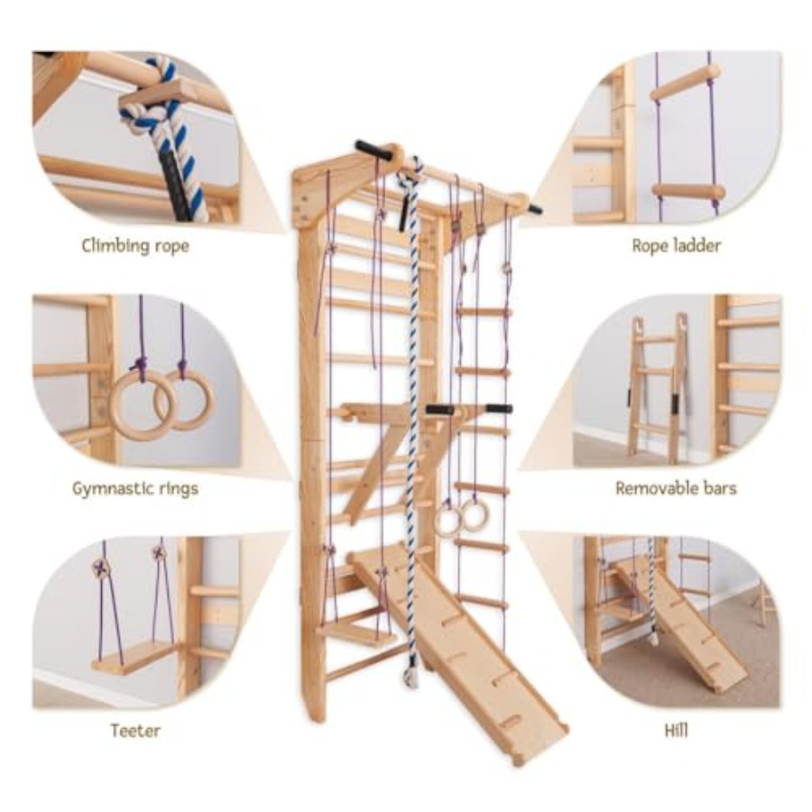 Spalliera svedese in legno mas - Gymnastic Ring Wood recensione e prezzo